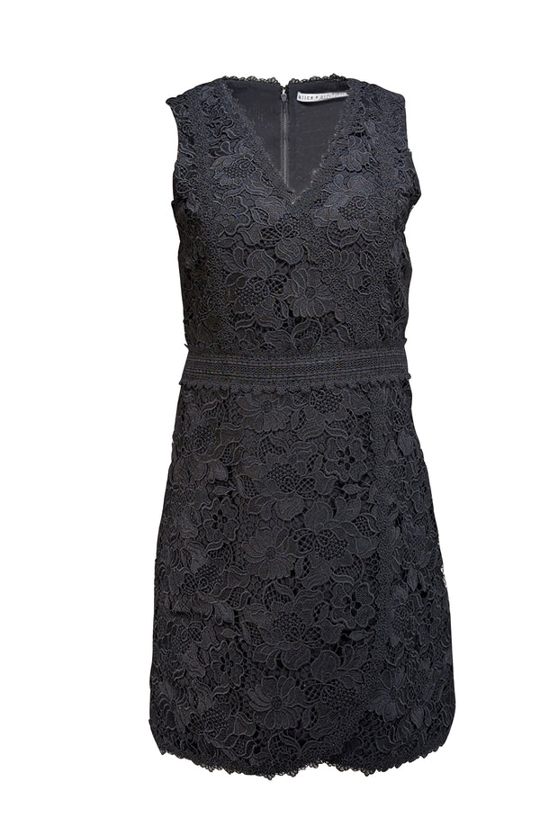 Alice & Olivia - Black Lace Fit & Flare Dress Sz 4 Alice & Olivia - Black Lace Fit & Flare Dress Sz 4