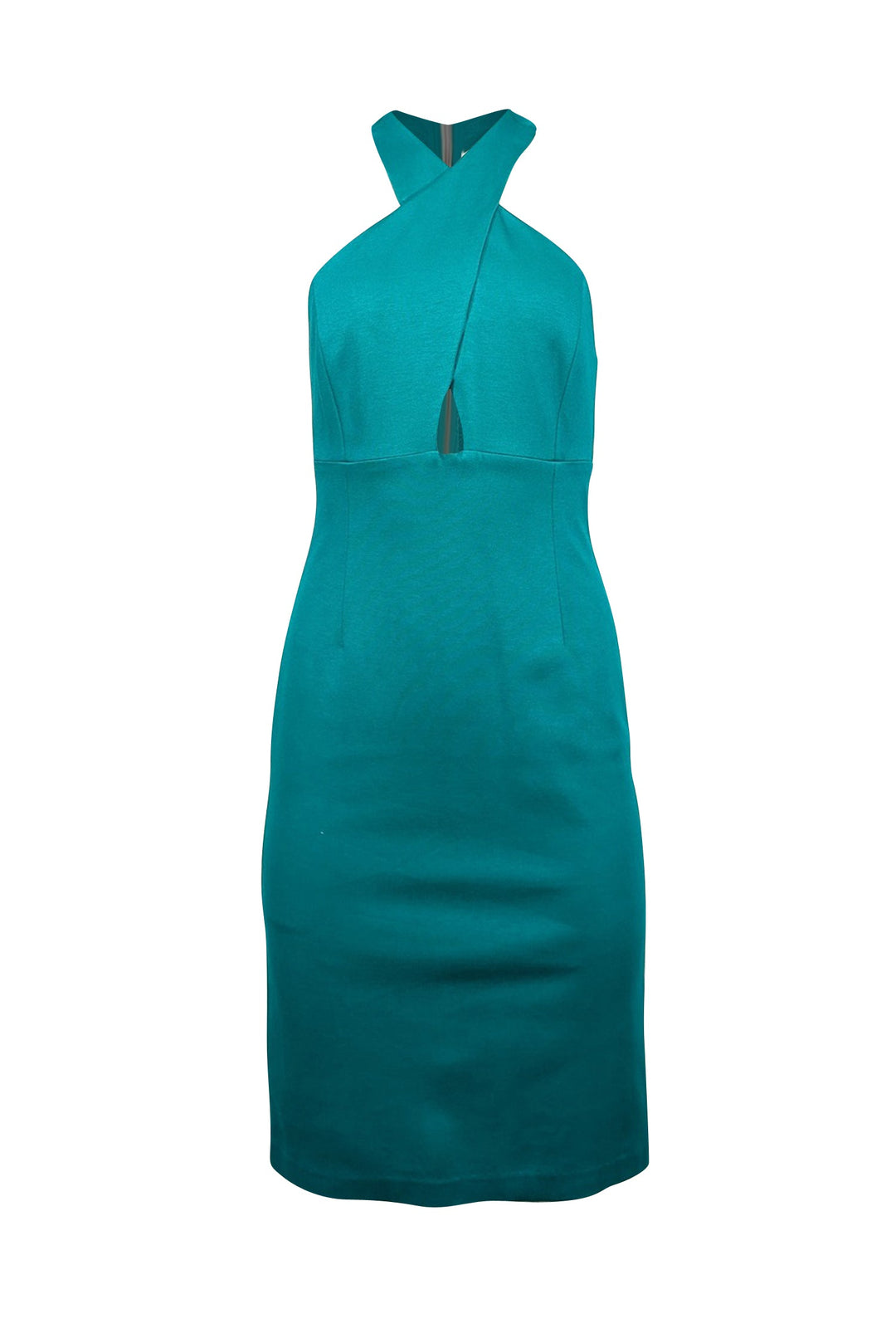 Alice & Olivia - Teal Cross Front Midi Dress Sz 6 Alice & Olivia - Teal Cross Front Midi Dress Sz 6