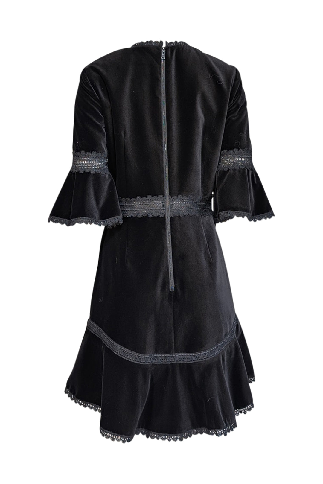 Alice + Olivia Doloris Bell Sleeve Velvet Dress