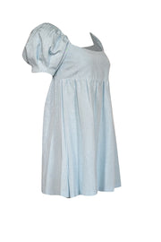 pale blue babydoll dress Sky Large , Women's By Rock N Rags fully adjustable self Chiffon Babydoll Dress in Light