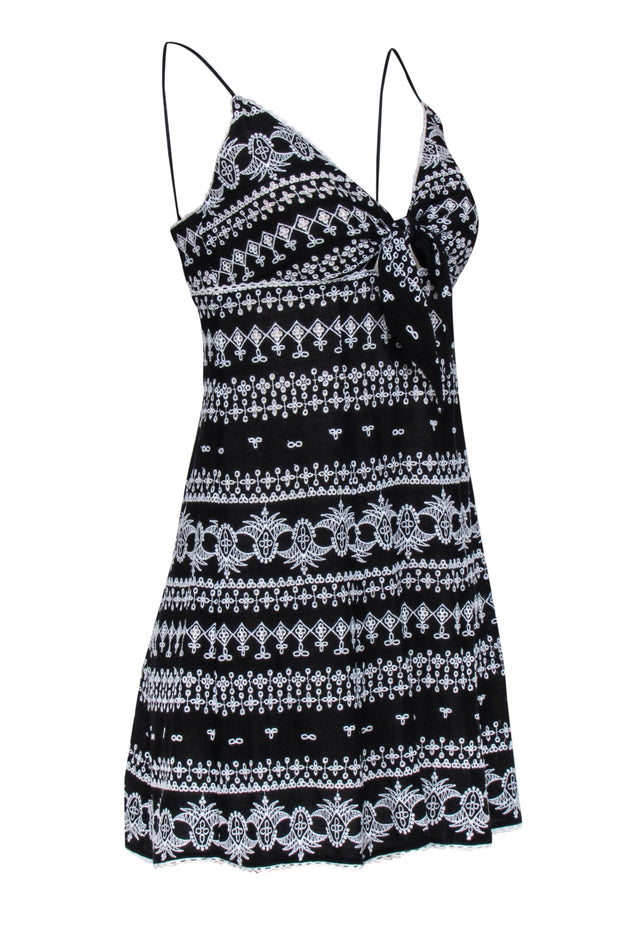 alice and olivia black tie dress ALICE & OLIVIA SAIGE TIE BACK MINI