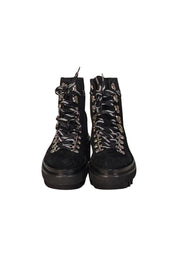 Current Boutique-All Saints - Black "Wanda" Shearling Booties Sz 8
