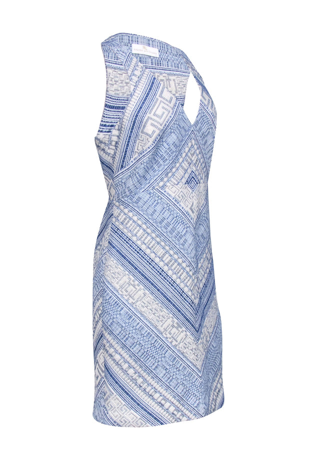 amanda uprichard blue and white dress Strapless Mini Fae Dress in English Blue Toile | L