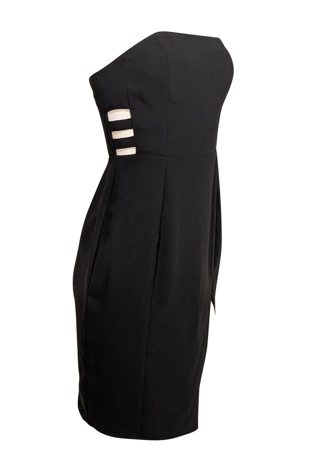 navy blue dress for baby girl Short Mermaid Strapless Asymmetrical Mini Sleeveless Open Back Sexy Homecoming Dress main image 1