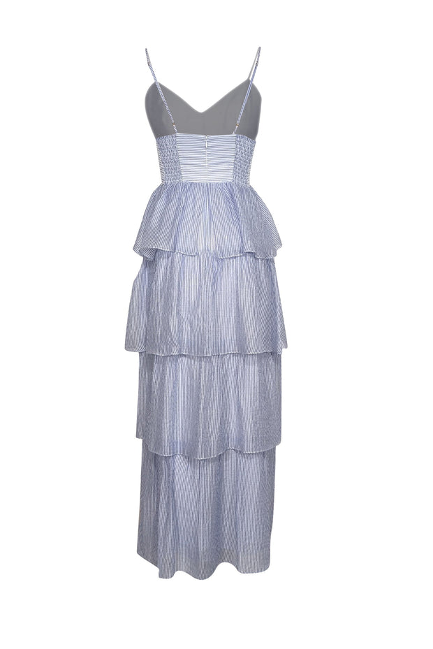 Amanda Uprichard - Blue & White Striped Sleeveless Maxi Dress Sz M Amanda Uprichard - Blue & White Striped Sleeveless Maxi Dress Sz M