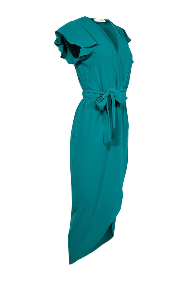 Amanda Uprichard - Green Short Flutter Sleeve Maxi Dress Sz S Amanda Uprichard - Green Short Flutter Sleeve Maxi Dress Sz S