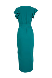 Amanda Uprichard - Green Short Flutter Sleeve Maxi Dress Sz S Amanda Uprichard - Green Short Flutter Sleeve Maxi Dress Sz S