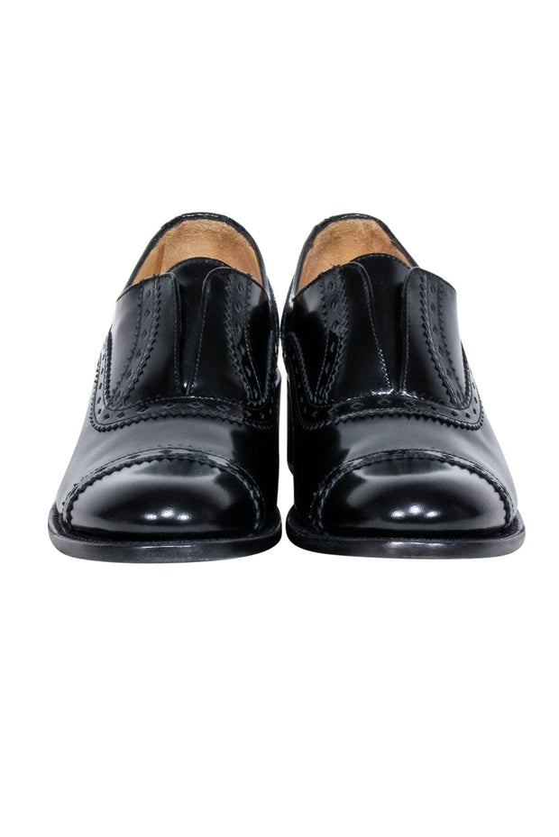 Current Boutique-Angela Scott - Black Leather Oxford Style Shoe Sz 8.5