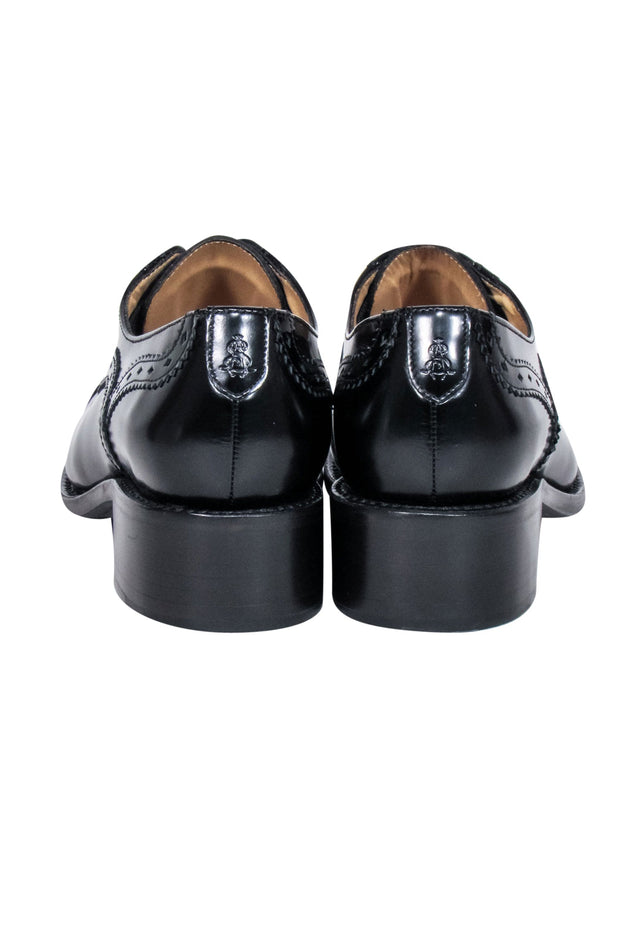 Current Boutique-Angela Scott - Black Leather Oxford Style Shoe Sz 8.5