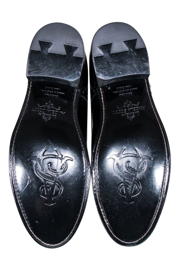 Current Boutique-Angela Scott - Black Leather Oxford Style Shoe Sz 8.5