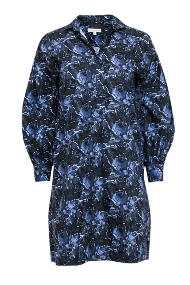 abstract print shirt dress Yours Women's Plus Size Black & White Abstract Print Shirt Dress Size 18-20