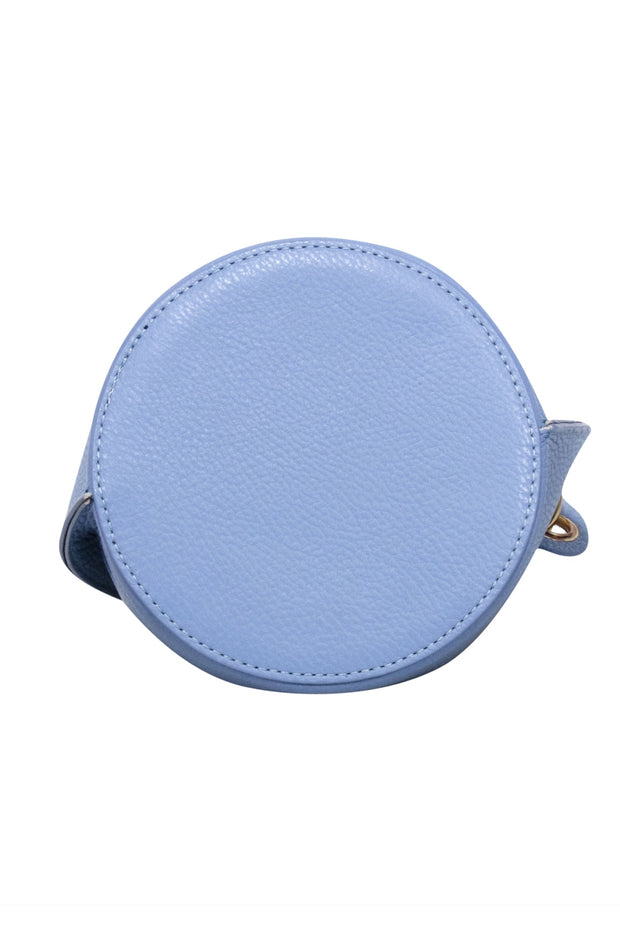 Current Boutique-Anna Paola - Light Blue Pebbled Leather Bucket Bag