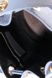 Current Boutique-Anna Paola - Light Blue Pebbled Leather Bucket Bag