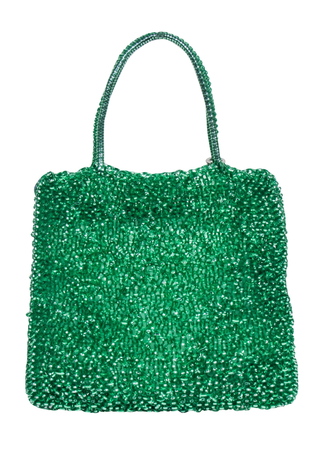 Anteprima - Green Coil Bag w/ Blue Beaded Front Handbag