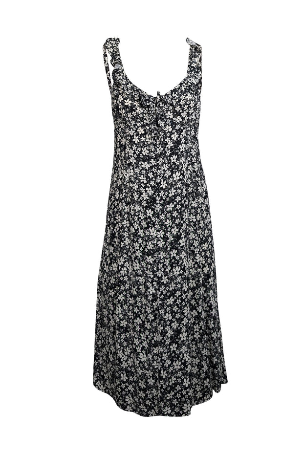 Auguste - Black & White Floral Print Sleeveless Midi Dress Sz M Auguste - Black & White Floral Print Sleeveless Midi Dress Sz M