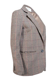 Current Boutique-Ba&sh - Beige w/ Multicolor Houndstooth Pattern Wool Blend Blazer Sz 6