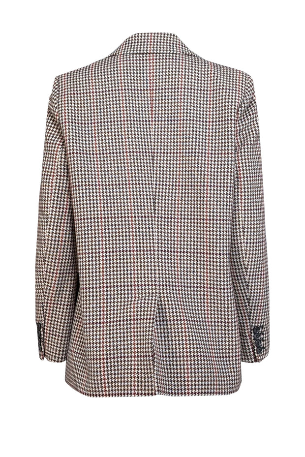 Current Boutique-Ba&sh - Beige w/ Multicolor Houndstooth Pattern Wool Blend Blazer Sz 6