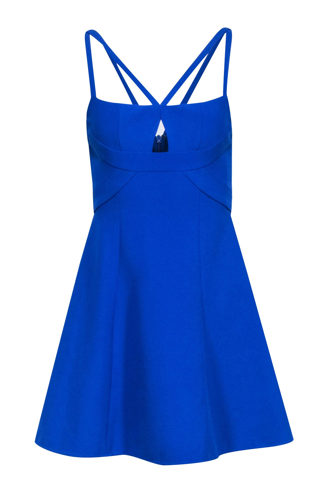 BCBG Max Azria Cobalt Blue Strappy Sleeveless Mini Dress Sz