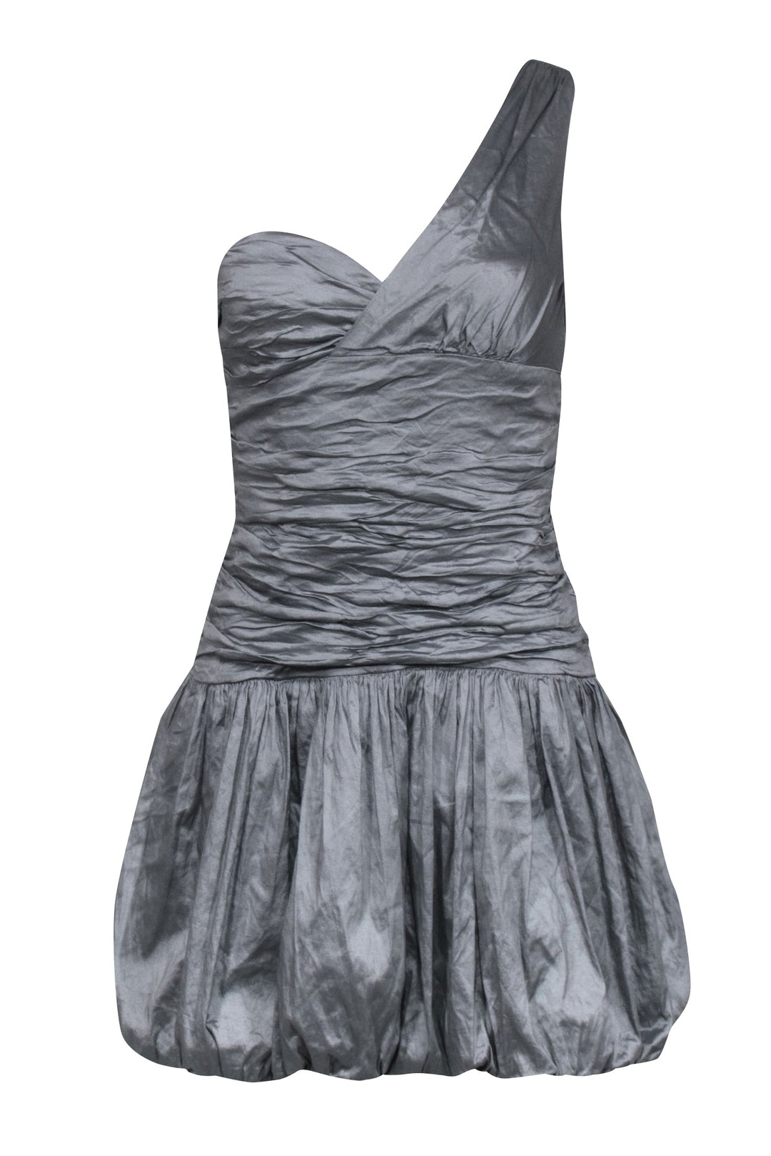 BCBG Max Azria - Grey One Shoulder Bubble Dress Sz 4 BCBG Max Azria - Grey One Shoulder Bubble Dress Sz 4