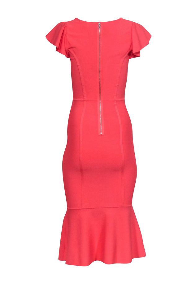 BCBG Max Azria - Coral Cap Sleeve Fit & Flare Dress Sz XS BCBG Max Azria - Coral Cap Sleeve Fit & Flare Dress Sz XS