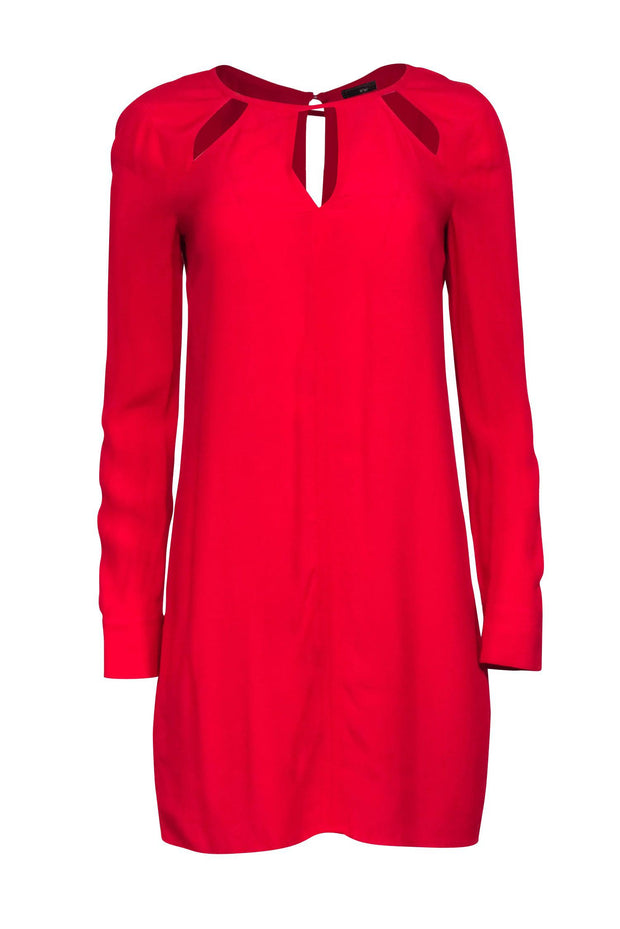 BCBG Max Azria - Red Keyhole Shift Mini Dress Sz XXS BCBG Max Azria - Red Keyhole Shift Mini Dress Sz XXS