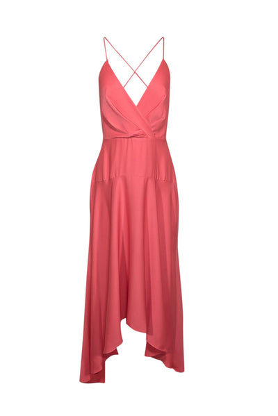 BCBGMAXAZRIA Halter High-Low Gown Women's Dress Calypso Coral : 8