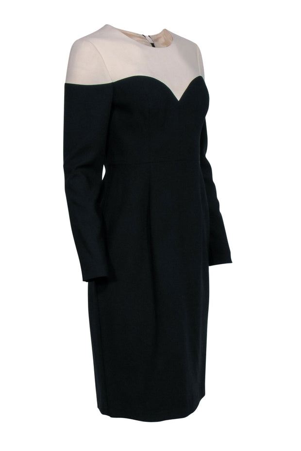 black halo black and white dress Black Halo Madeline Sheath Dress