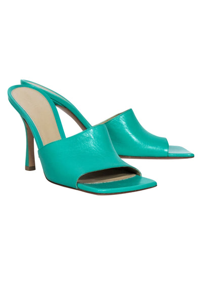 Current Boutique-Bottega Veneta - Grass Green Leather Mule Heels Sz 11
