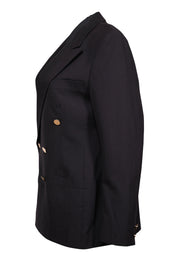 Current Boutique-Burberry - Black Double Breasted Blazer Sz M