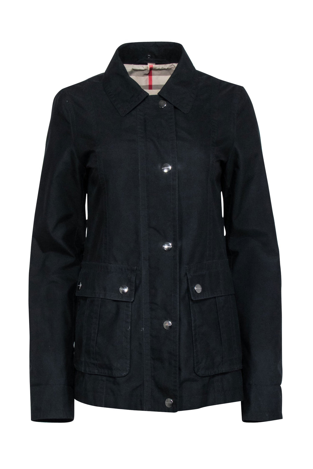 Burberry Brit - Black Lightweight Zipper Jacket Sz 4