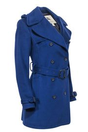 Current Boutique-Burberry - Navy Double Breasted Button Coat Sz 6