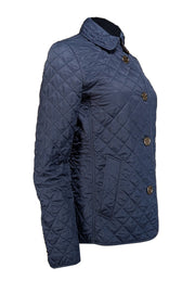 Current Boutique-Burberry - Navy Blue Quilted Button Front Jacket Sz S