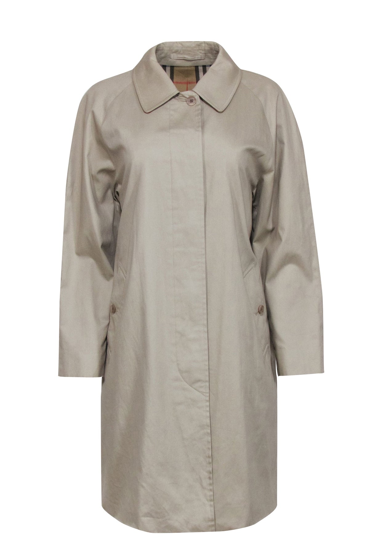 Current Boutique-Burberry - Burberry Beige Button Front Trench Sz M