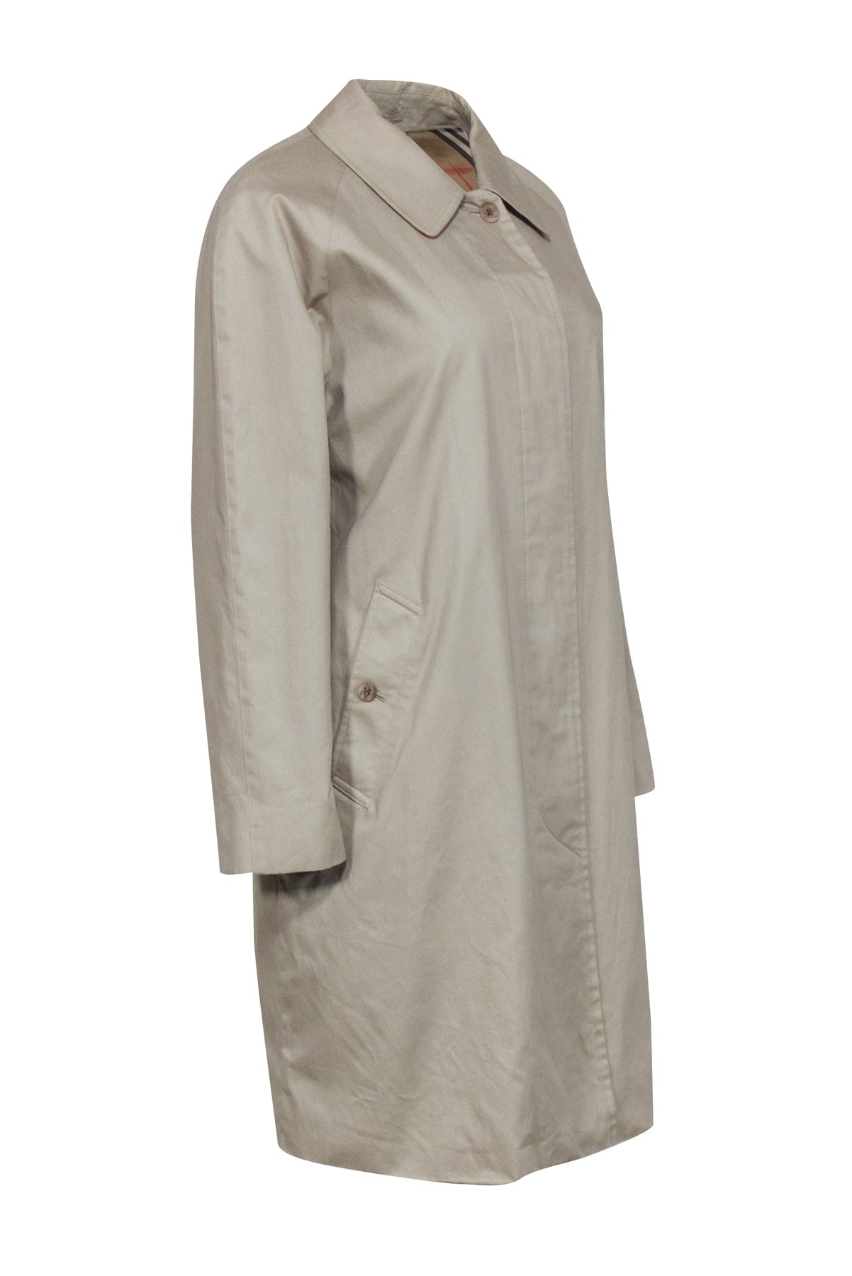 Current Boutique-Burberry - Burberry Beige Button Front Trench Sz M