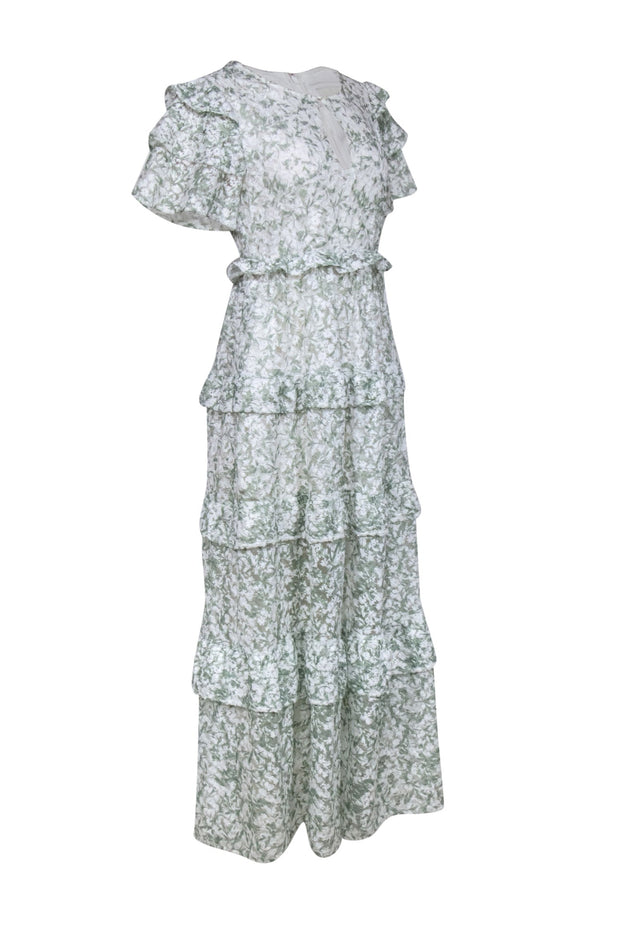 By Malina - Mint Green & White Floral Lace Maxi Dress Sz XS By Malina - Mint Green & White Floral Lace Maxi Dress Sz XS