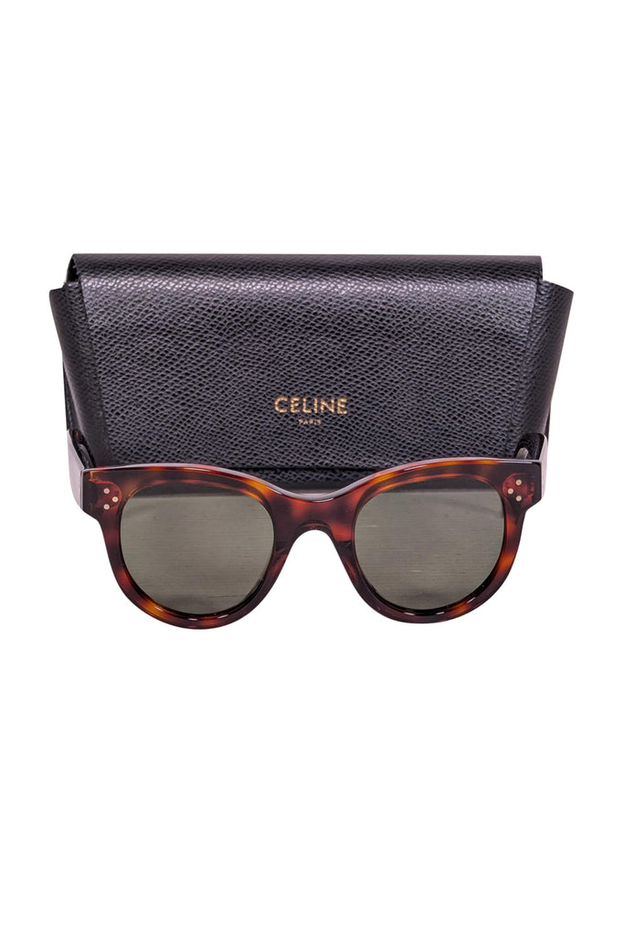 Celine Tortoiseshell Round Sunglasses with Brown Gradient Lenses Celine Round Gradient Sunglasses - Brown Sunglasses  main image 3