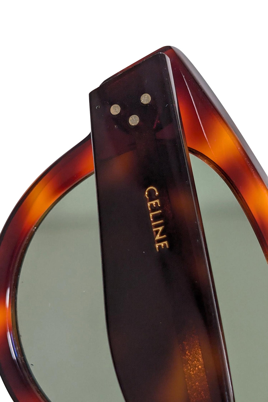 Celine - Brown Tortoise Rounded Sunglasses display picture 2
