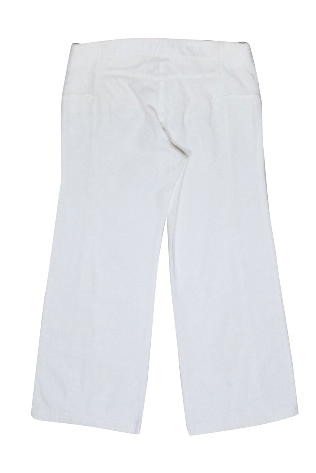 Chanel - White Cropped Denim Pants Sz 8 | Current Boutique