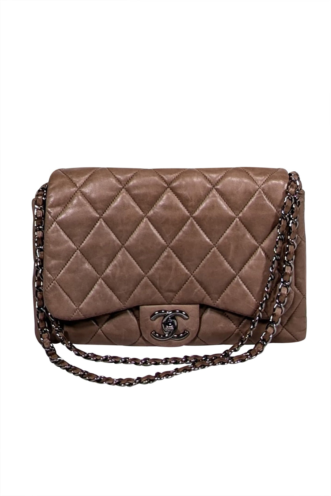 Chanel Light Brown Quilted Leather Flap Bag Current Boutique