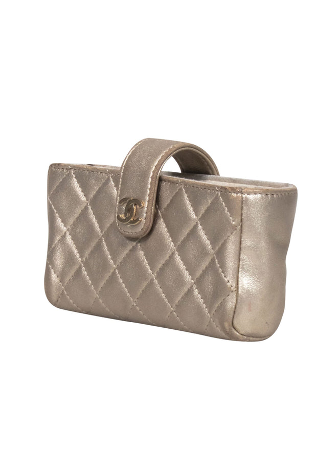 Current Boutique-Chanel - Gold Leather Coin Purse