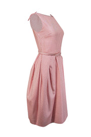 Christian Dior - Red and White Gingham with Matching Belt Dress Sz 6 - Current Boutique