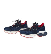 Current Boutique-Christian Louboutin - Navy Suede & Metallic Sneakers Sz 9.5