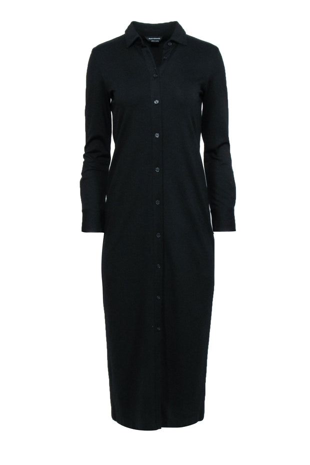 Club Monaco - Black Knit Maxi Shirt Dress Sz XS Club Monaco - Black Knit Maxi Shirt Dress Sz XS