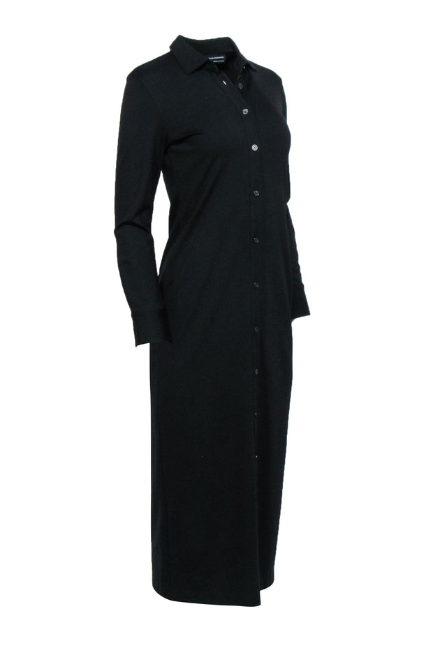 Club Monaco - Black Knit Maxi Shirt Dress Sz XS Club Monaco - Black Knit Maxi Shirt Dress Sz XS