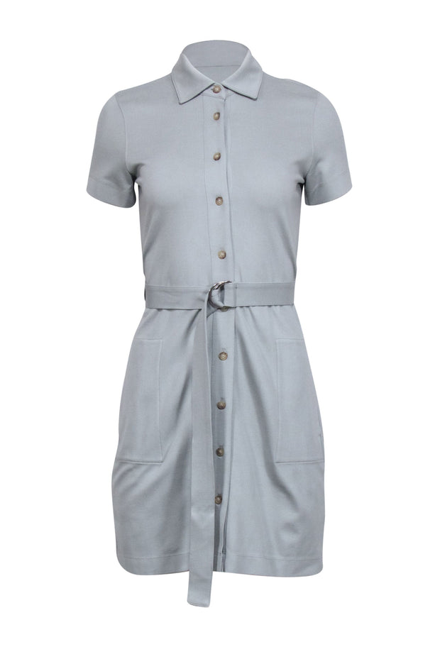 Club Monaco - Sage Green Knit Short Sleeve Waist Sash Dress Sz S Club Monaco - Sage Green Knit Short Sleeve Waist Sash Dress Sz S