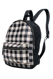 Current Boutique-Coach - Black & Cream Gingham Coated Canvas "Charlie" Backpack