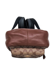 Current Boutique-Coach - Tan & Brown Monogram Coated Canvas & Leather Mini Backpack