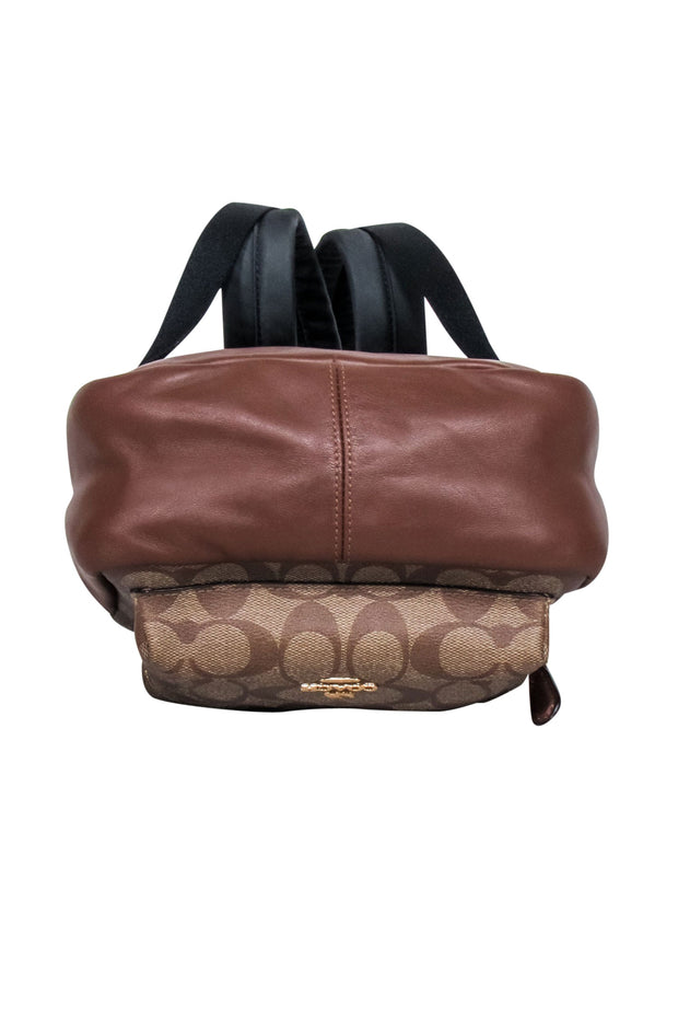 Current Boutique-Coach - Tan & Brown Monogram Coated Canvas & Leather Mini Backpack