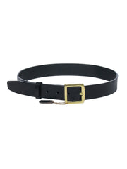 Current Boutique-Coach - Black Leather w/ Gold Buckle Front Sz M