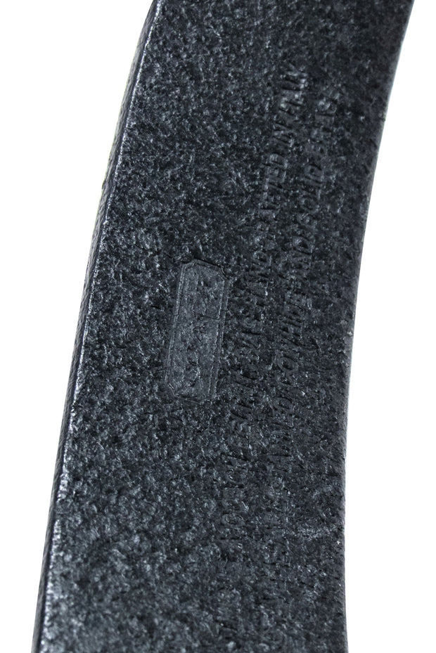 Current Boutique-Coach - Black Leather w/ Gold Buckle Front Sz M